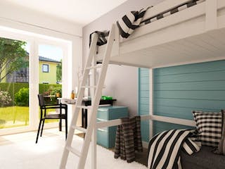 Massivhaus Bungalow BL 95 Variante T von Baudirekt, Bungalow Innenansicht 5