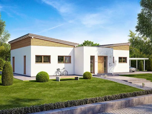 Massivhaus BUNGALOW FOKUS von Kern-Haus Chemnitz Schlüsselfertig ab 442900€, Bungalow Außenansicht 1