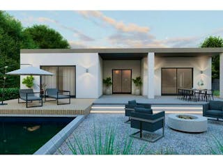 Massivhaus Bungalow Heimbach-Weis 20-034 von Econ Das Haus, Außenansicht 1