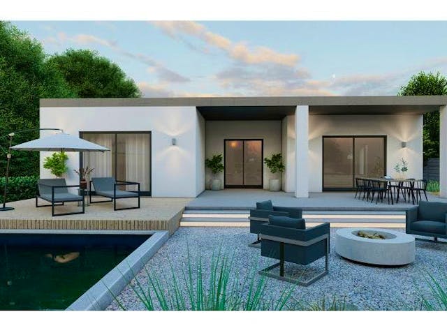 Massivhaus Bungalow Heimbach-Weis 20-034 von Econ Das Haus,  Außenansicht 1