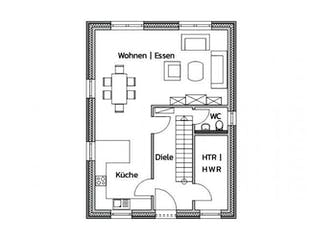 Massivhaus CITY von Kagebau, Stadtvilla Grundriss 1