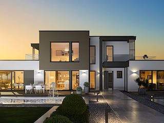 Fertighaus CONCEPT-M 168 Erlangen von Bien-Zenker Schlüsselfertig ab 666857€, Cubushaus Außenansicht 1