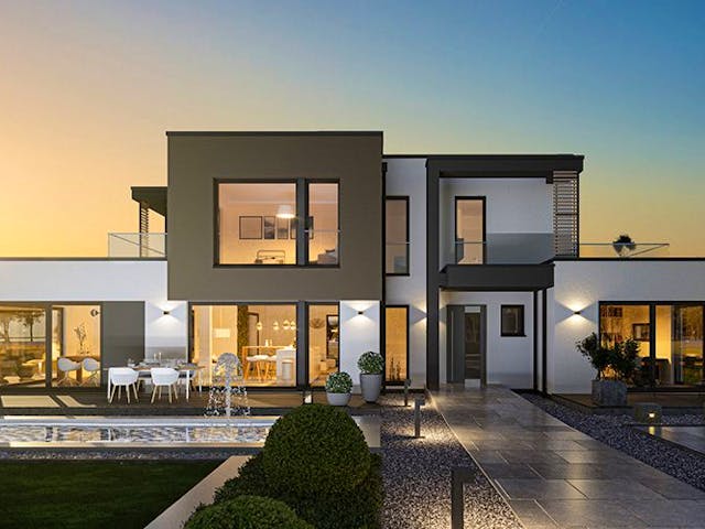 Fertighaus CONCEPT-M 168 Erlangen von Bien-Zenker Schlüsselfertig ab 666857€, Cubushaus Außenansicht 1 Fertighaus CONCEPT-M 168 Erlangen von Bien-Zenker Schlüsselfertig ab 666857€, Cubushaus Außenansicht 1