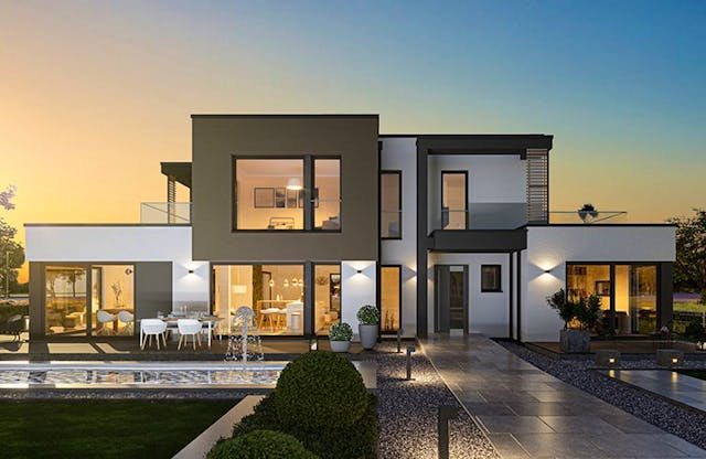 Repräsentatives Fertighaus als Einfamilienhaus mit maximaler Gestaltungsfreiheit von Bien-Zenker