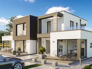 Fertighaus CONCEPT-M 168 Erlangen von Bien-Zenker Schlüsselfertig ab 666857€, Cubushaus Außenansicht 1