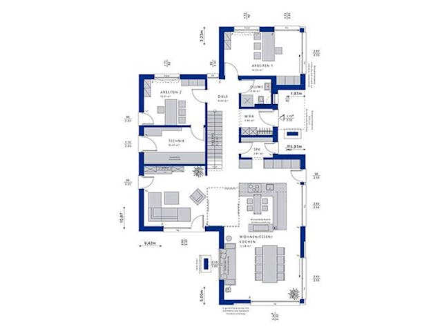 Fertighaus CONCEPT-M 168 Erlangen von Bien-Zenker Schlüsselfertig ab 661540€, Cubushaus Grundriss 1