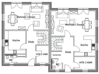 Massivhaus COUNTRY2LIVE von Kagebau,  Grundriss 1