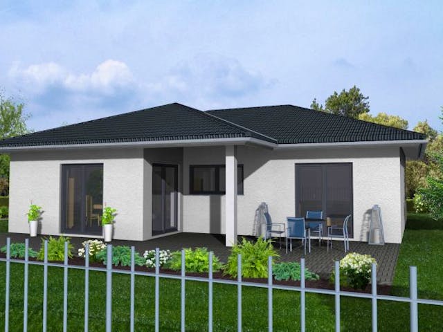 Massivhaus Cuxhaven 100 von PRO-IM Neo, Bungalow Außenansicht 1