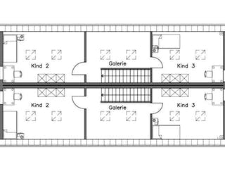 Massivhaus Doppelhaus DH 110 Variante K von Baudirekt, Grundriss 1