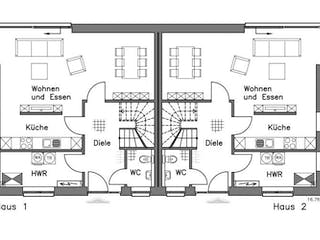 Massivhaus Doppelhaus DH 110 Variante T von Baudirekt, Cubushaus Grundriss 3