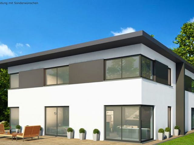 Massivhaus Doppelhaus DH 130 Variante M von Baudirekt,  Außenansicht 1