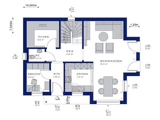 Fertighaus EDITION 123 V4 von Bien-Zenker Schlüsselfertig ab 328777€, Satteldach-Klassiker Grundriss 2