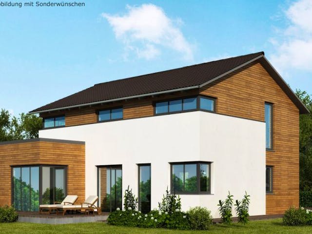 Massivhaus Einfamilienhaus EH125 Variante M von Baudirekt,  Außenansicht 1