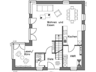 Massivhaus Einfamilienhaus EH125 Variante M von Baudirekt, Grundriss 2