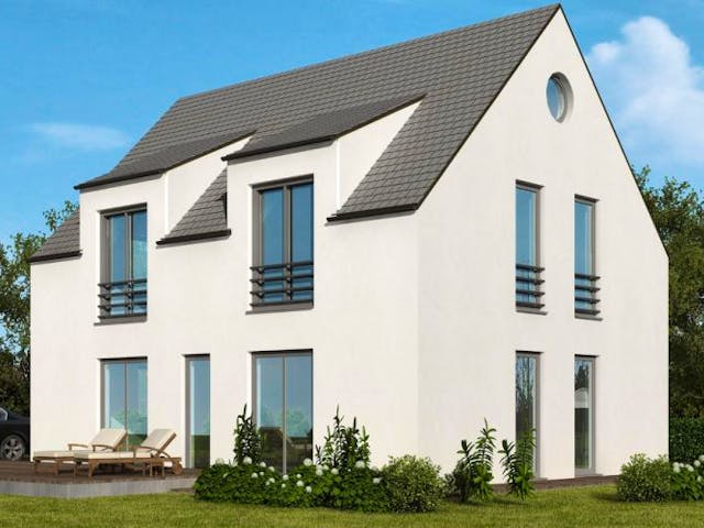 Massivhaus Einfamilienhaus EH125 Variante T von Baudirekt,  Außenansicht 1