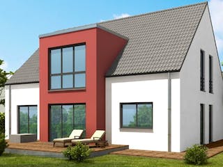 Massivhaus Einfamilienhaus EH155 Variante T von Baudirekt, Außenansicht 1