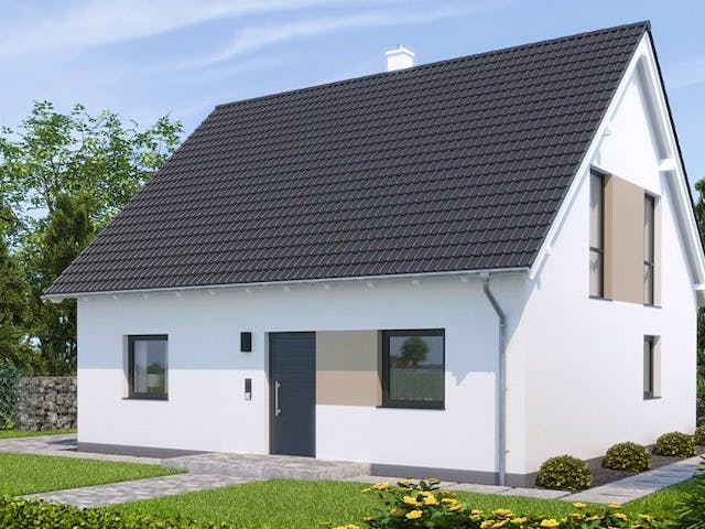 Massivhaus Einfamilienhaus Mailand von HELMA MASSIVHAUS Schlüsselfertig ab 322800€,  Außenansicht 3