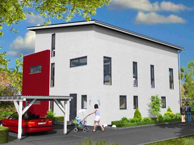 Massivhaus Frankfurt 147 von PRO-IM Neo, Außenansicht 1 Massivhaus Frankfurt 147 von PRO-IM Neo, Außenansicht 1