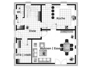 Massivhaus HANSEATIC von Kagebau, Stadtvilla Grundriss 1