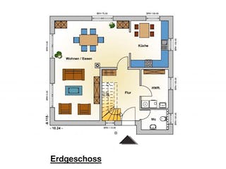 Massivhaus Haus Classic von ÄSTHETIK-HAUS Schlüsselfertig ab 224280€,  Grundriss 2