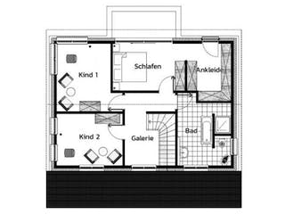 Massivhaus HOLSTEIN von Kagebau, Stadtvilla Grundriss 2