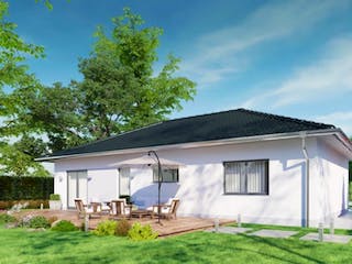 Massivhaus IL-3-102 von Elbe-Haus®, Bungalow Außenansicht 4