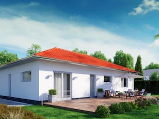 Massivhaus IL-3-102 von Elbe-Haus®, Bungalow Außenansicht 3
