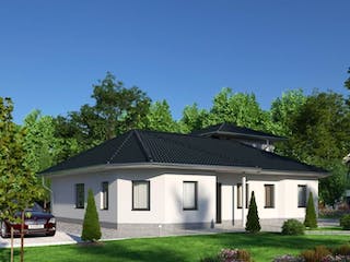 Massivhaus IL-3-164 von Elbe-Haus®, Bungalow Außenansicht 2