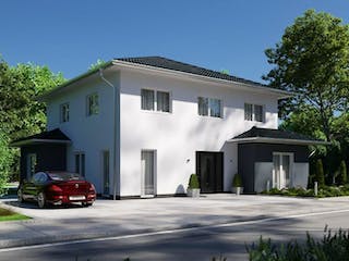 Massivhaus IL-6-196 von Elbe-Haus®, Stadtvilla Außenansicht 4