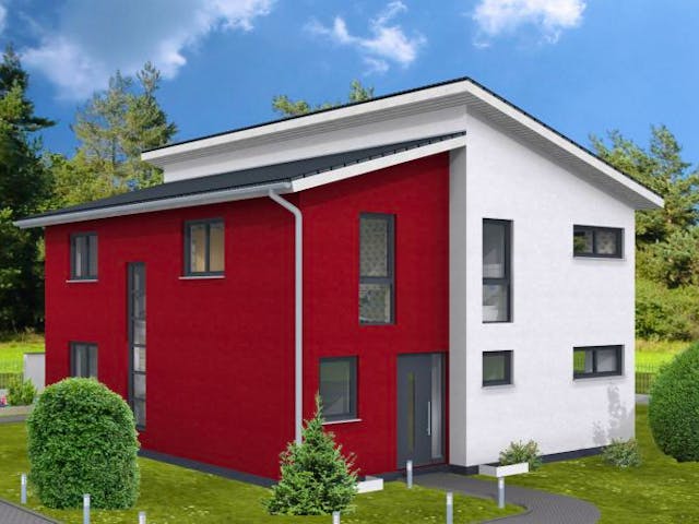 Massivhaus Köln 201 von PRO-IM Neo, Stadtvilla Außenansicht 1