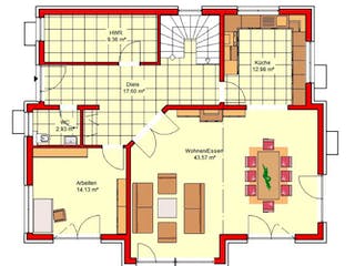 Massivhaus Köln 201 von PRO-IM Neo, Stadtvilla Grundriss 2