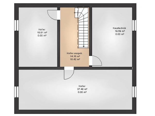 Massivhaus Massivhaus Bad Nauheim von Immobilien Atelier Klaus Reuter, Stadtvilla Grundriss 1