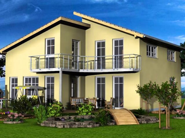 Massivhaus Massivhaus Karlstein von Immobilien Atelier Klaus Reuter, Stadtvilla Außenansicht 1 Massivhaus Massivhaus Karlstein von Immobilien Atelier Klaus Reuter, Stadtvilla Außenansicht 1