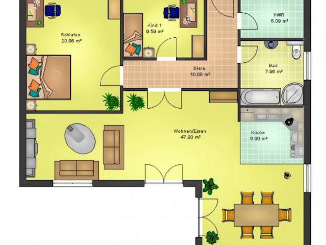 Massivhaus Massivhaus Mainaschaff von Immobilien Atelier Klaus Reuter, Bungalow Grundriss 1 Massivhaus Massivhaus Mainaschaff von Immobilien Atelier Klaus Reuter, Bungalow Grundriss 1