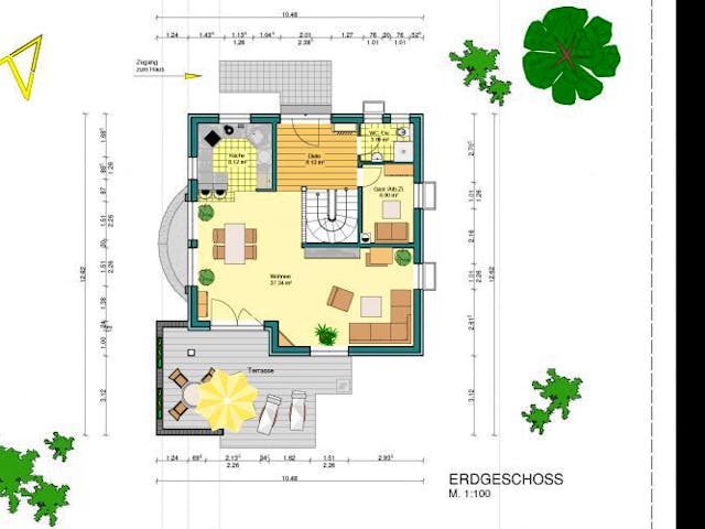 Massivhaus Massivhaus Mainz von Immobilien Atelier Klaus Reuter,  Grundriss 1