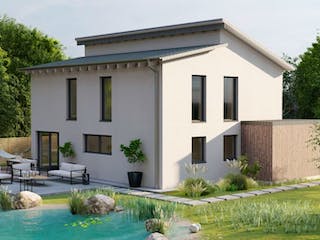 Massivhaus Pultdach Haus Kaisersesch 30-046 von Econ Das Haus,  Außenansicht 1