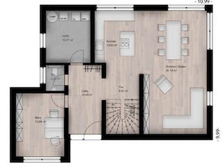 Massivhaus Pultdach Haus Kaisersesch 30-046 von Econ Das Haus,  Grundriss 2
