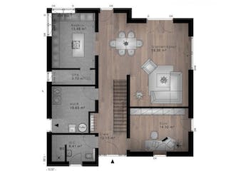 Massivhaus Pultdach Haus Muscheid 30-045 von Econ Das Haus, Grundriss 1