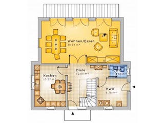 Massivhaus Pultdach Haus Oberelbert 30-002 von Econ Das Haus, Stadtvilla Grundriss 2