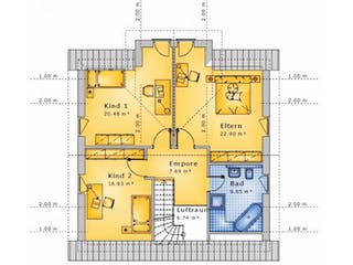 Massivhaus Satteldach Haus Dernbach 80-005 von Econ Das Haus,  Grundriss 2