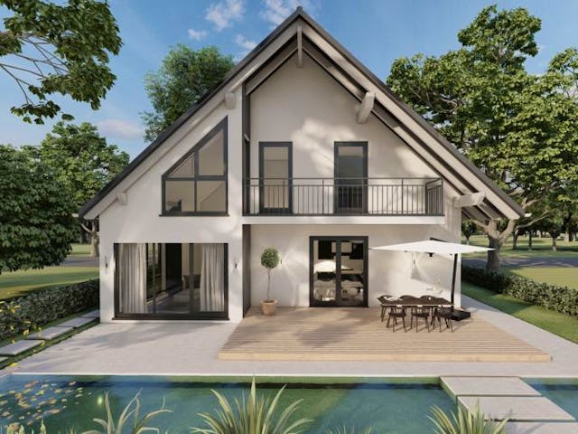 Massivhaus Satteldach Haus Hartenfels 70-033 von Econ Das Haus,  Außenansicht 1