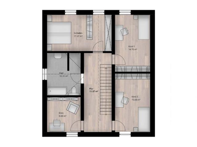 Massivhaus Satteldach Haus Niederwambach 90-069 von Econ Das Haus, Grundriss 1 Massivhaus Satteldach Haus Niederwambach 90-069 von Econ Das Haus, Grundriss 1