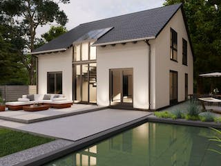 Massivhaus Satteldach Haus Oberlahr 70-035 von Econ Das Haus, Außenansicht 1