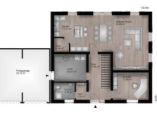 Massivhaus Satteldach Haus Troisdorf 80-061 von Econ Das Haus, Grundriss 1