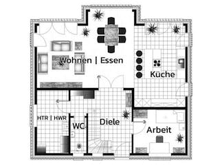 Massivhaus SEEBLICK von Kagebau, Stadtvilla Grundriss 1