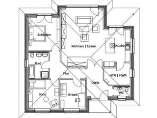 Massivhaus SMART von Kagebau, Bungalow Grundriss 1