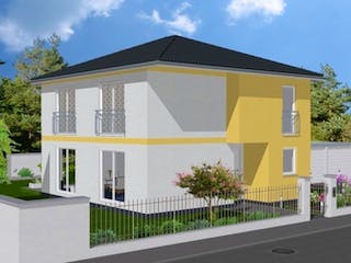 Massivhaus Stadtvilla 129 von HSE Massivhaus, Stadtvilla Außenansicht 1