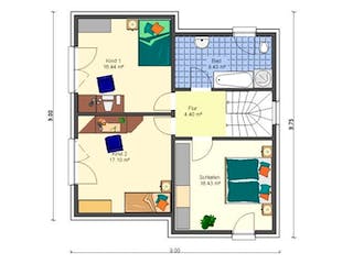 Massivhaus Stadtvilla 129 von HSE - Massivhaus, Stadtvilla Grundriss 1