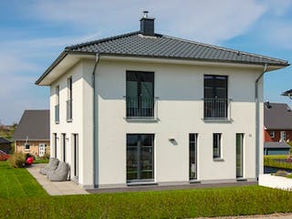 Massivhaus Stadtvilla 150 von ECO System HAUS Schlüsselfertig ab 324500€, Stadtvilla Außenansicht 1