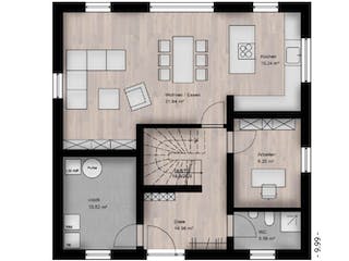 Massivhaus Stadtvilla Bornich 40-034 von Econ Das Haus, Grundriss 2